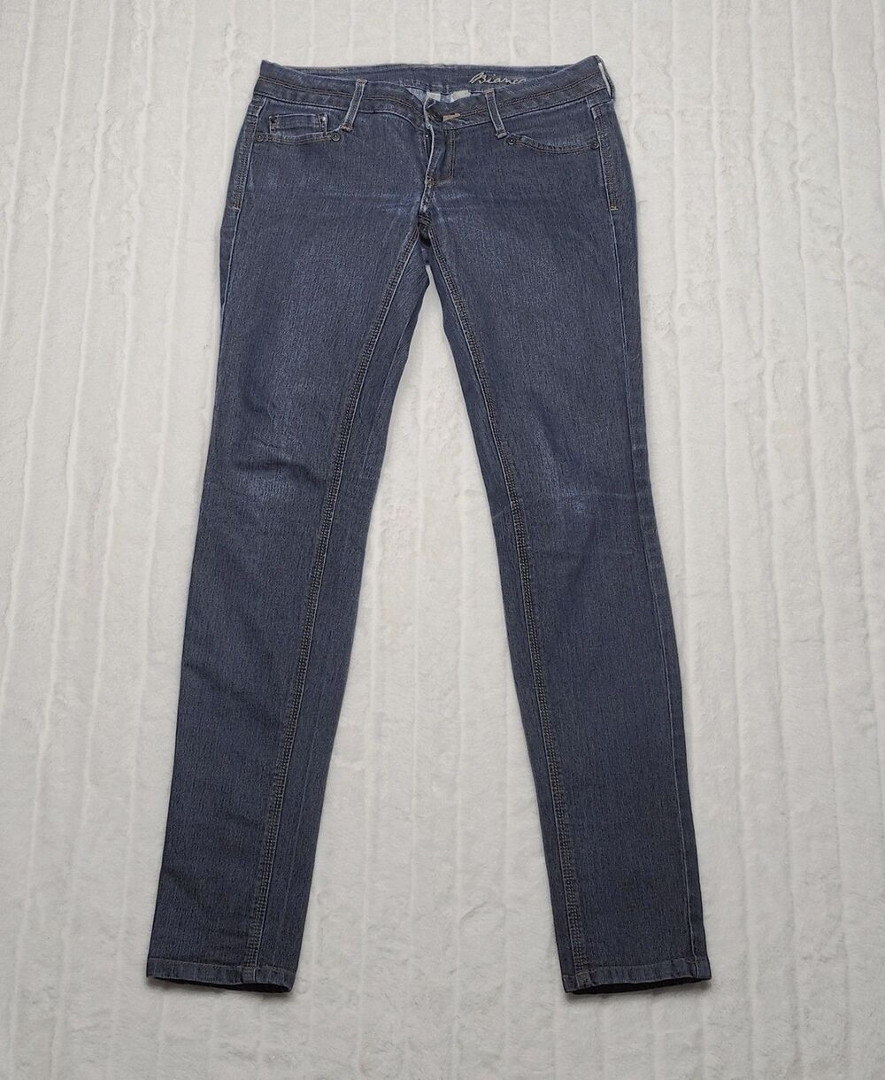 Mango Jeans Women's USA Size 4 Low Rise Dark Wash Skinny Denim Blue